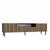 Skříňka RTV KAMA SLIM 160 cm, černá / dub artisan