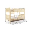 Dětská patrová postel KAPI 1, 190x90 cm