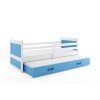 rico lozko dla dzieci parterowe dwuosobowe bialy niebieski