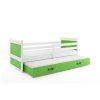 rico lozko dla dzieci parterowe dwuosobowe bialy zielony