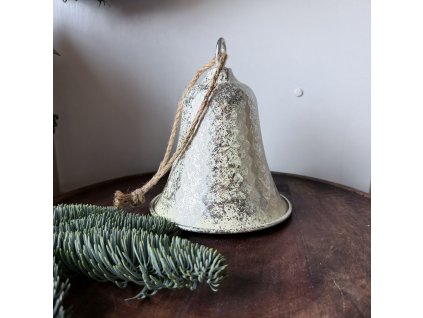 Kovový zvonek stříbrný