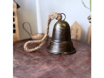 Zvonek k zavěšení hnědozlatý