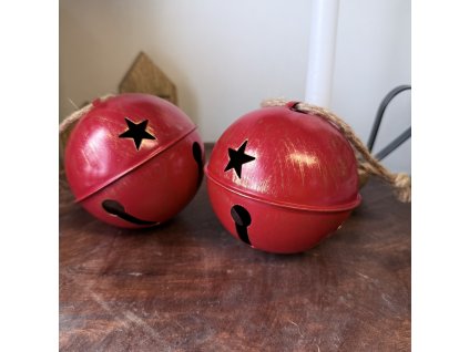 Rolnička k zavěšení červenozlatá 10cm