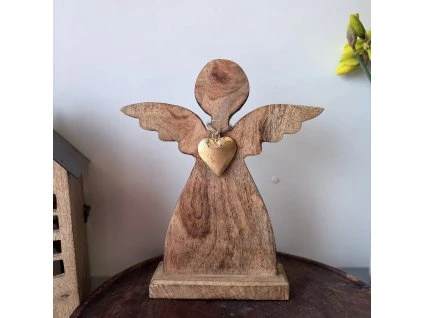 Dřevěný anděl MANGO