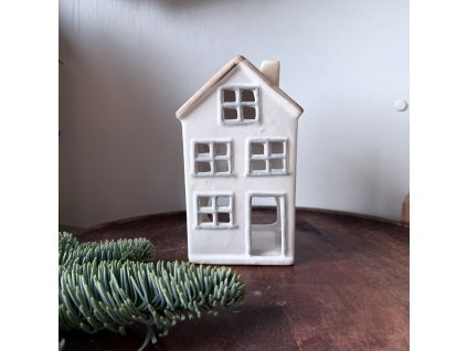 Keramický domeček na svíčku