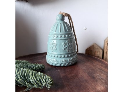 Keramický zvon modrá