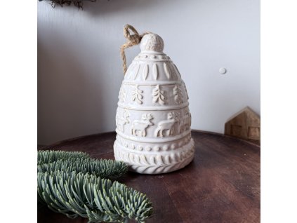 Keramický zvon bílá