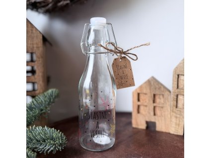 Skleněná láhev VESELÉ VÁNOCE