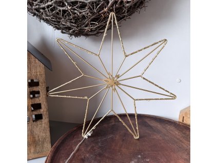 Hvězda kovová LED šampáň