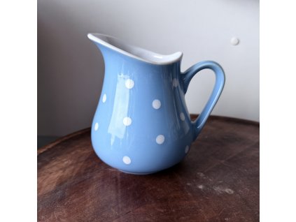 Keramický džbán světle modrý puntík 0,53l