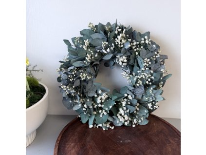 Stabilizovaný eukalyptový věnec 40cm interiér