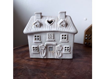 Keramický domeček květiny