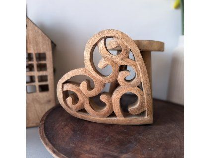 Mangové srdce ornament