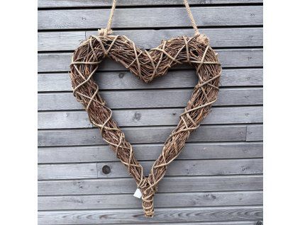 Proutěné srdce 65cm