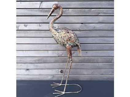 Kovová volavka green 76cm