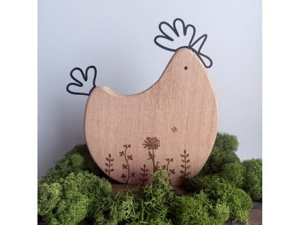 Dřevěná slepička velká