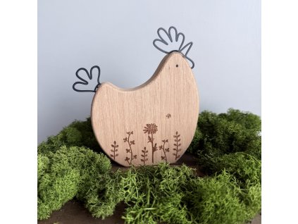 Dřevěná slepička malá