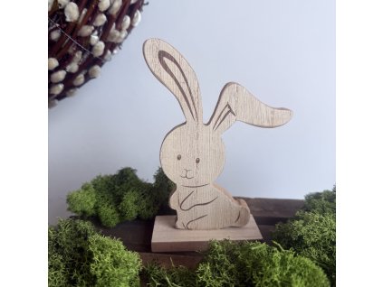 Dřevěný zajíc podstavec