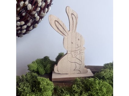 Dřevěný zajíc podstavec