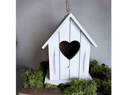 Budka pro ptáčky bílá