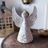 Kovový anděl - zvon bílý vločky