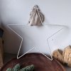 Hvězda kov LED 40cm bílá