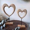 Dřevěné srdce na podstavci 2 velikosti