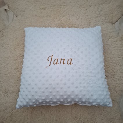 POLŠTÁŘEK se jménem MINKY 40X40 CM