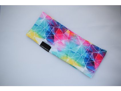 FUNKČNÍ ČELENKA BAREVNÉ TROJÚHELNÍKY RŮŽOVÁ