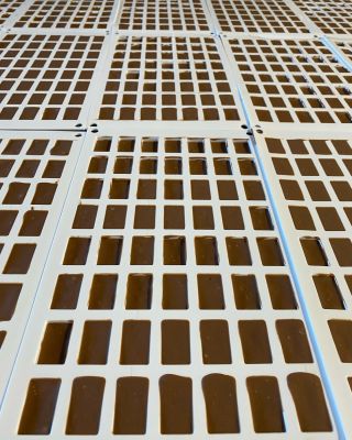 Crystallization process of our ganaches takes between 12-24hrs #lucieglaisterchocolatier #lucieglaister