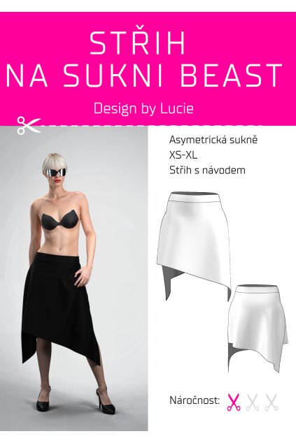 SUKNĚ BEAST XS-XL (STŘIH)