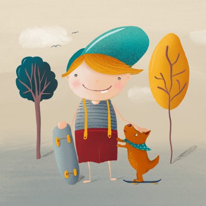 ilustrace pokojíček pokoj obrázek na stěnu interior design nursery design plakát