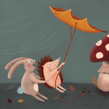 ilustrace obrázek dětský pokoj na stěnu plakát dárek narozeniny
