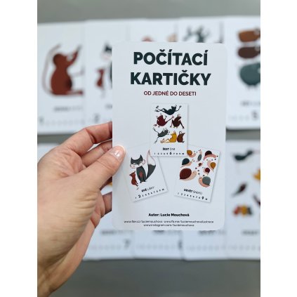 Počítací karty pro děti od jedné do deseti zvířátka edukativní montessori