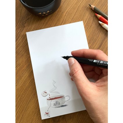 Trhaci blok poznamkovy todolist kancelar zeny darek caj kava 1