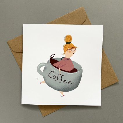 přání přáníčko blahopřání káva kafe žena kamarádka