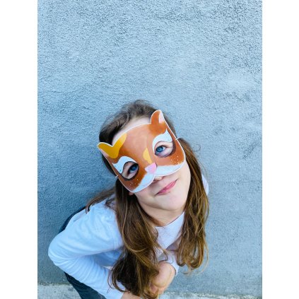 Papírová maska kočka karneval škraboška kostým kočka