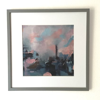 Interier, obraz, abstraktní, painting, malba, umění