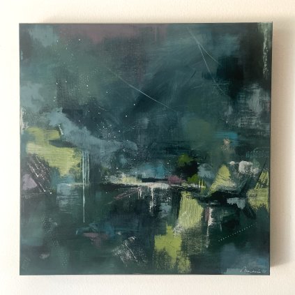 Abstrakt, plátno, umění, akrylové barvy, moderní interiér, domov