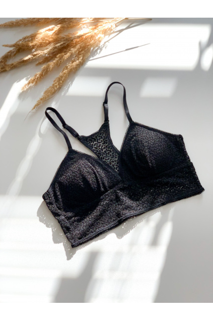 DKNY krajková podprsenka Modern Lace - černá DK4021