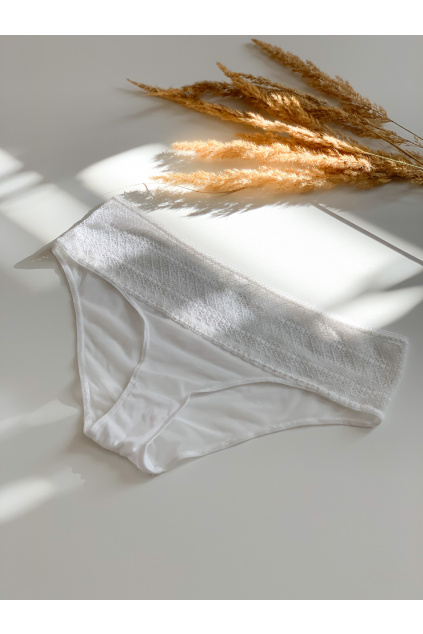 Krajkové kalhotky DKNY Table Tops - bílé DK5085