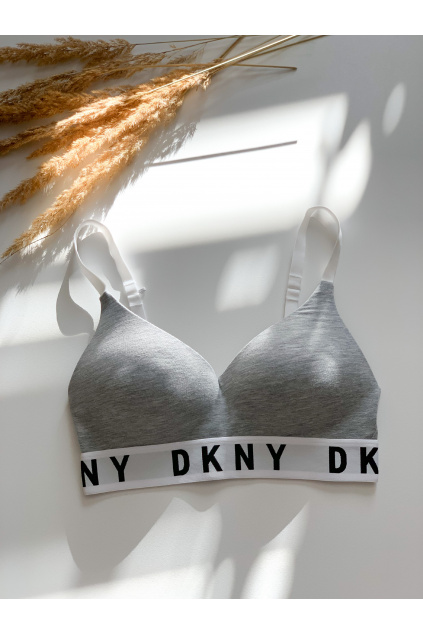 DKNY Cozy Boyfriend push up podprsenka - šedá DK4518