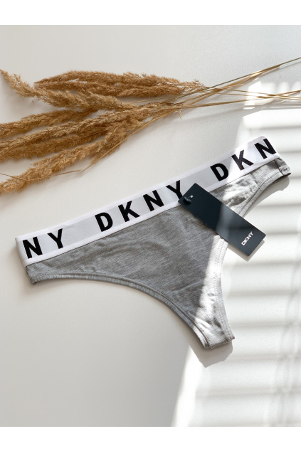 DKNY tanga Cozy Boyfriend - šedá