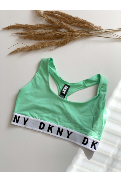 DKNY Cozy Boyfriend racerback podprsenka - Jade  zelená