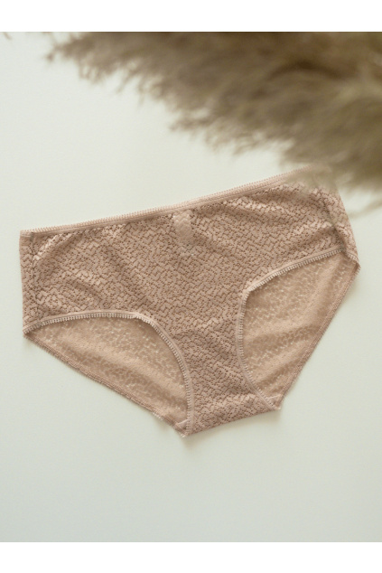 DKNY bokové kalhotky Modern Lace - champagne / tělové
