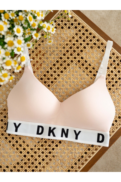 DKNY Cozy Boyfriend push-up podprsenka - světle růžová