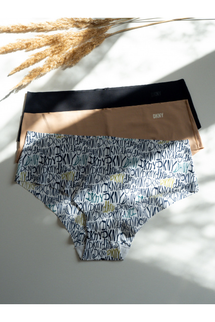 DKNY Litewear 3-balení kalhotek - modré logo DK5028BP3