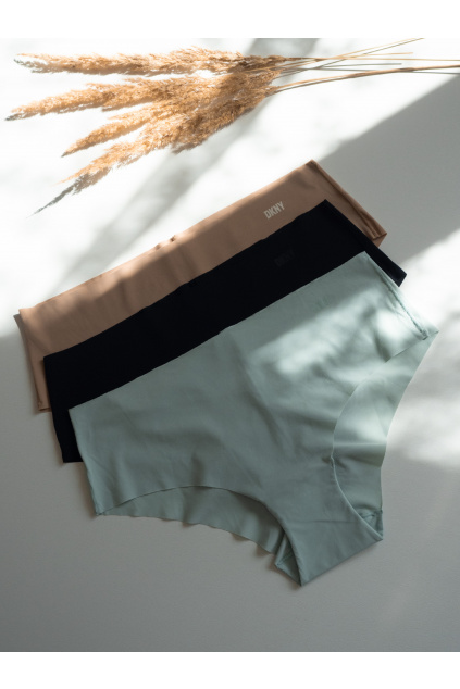 DKNY Litewear 3-balení kalhotek - světle zelená DK5028BP3