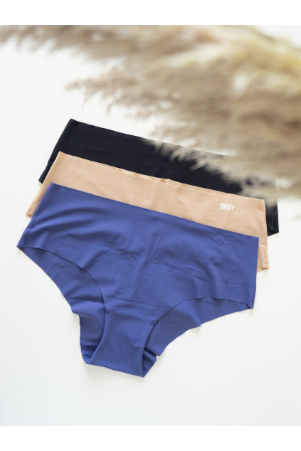 DKNY Litewear 3-balení kalhotek - Dusk modrá DK5028BP3
