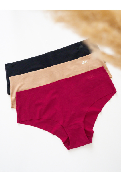 DKNY Litewear 3-balení kalhotek - persian red DK5028BP3